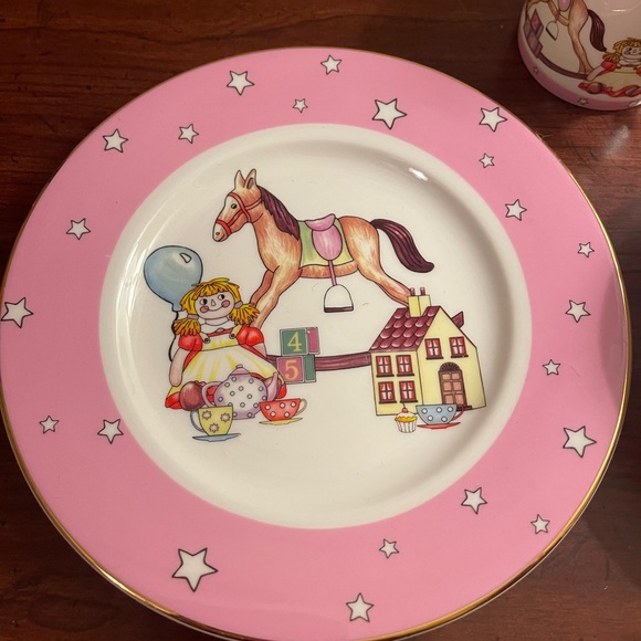 Halcyon Days Nursery Baby Girl 3-Piece Dining Set Fine Bone English China HTF - Picture 5 of 8